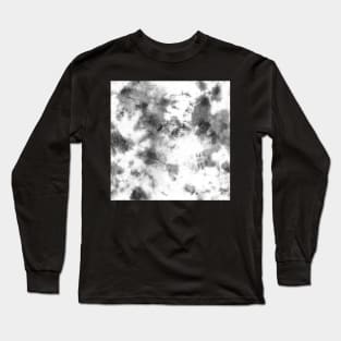 Black and White Tie-Dye Spots Long Sleeve T-Shirt